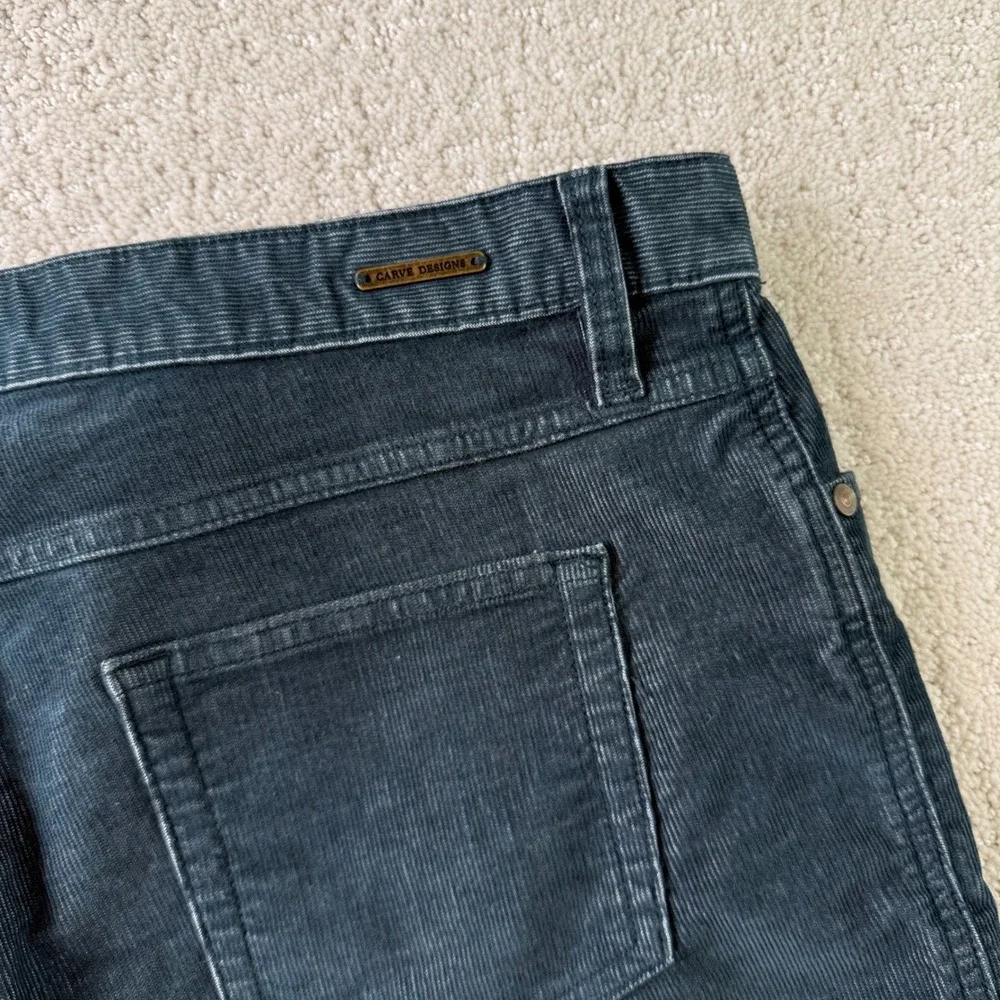 Carve Designs Oahu Cord Shorts Womens 8 Vintage Blue Raw Hem Corduroy 12544